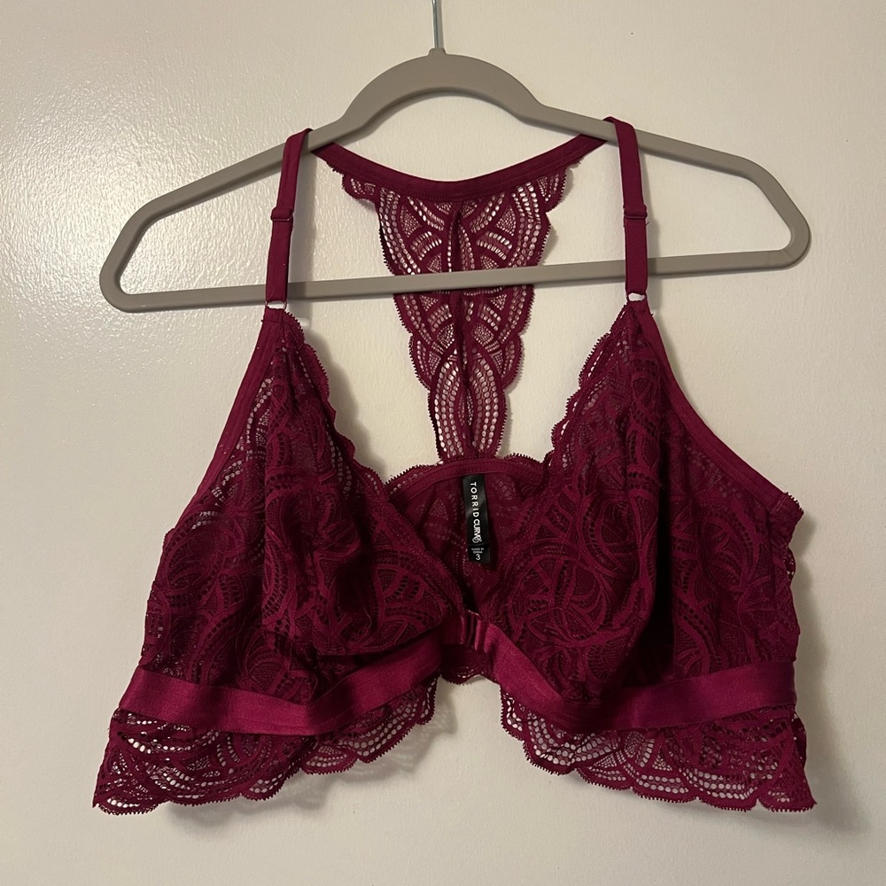 Torrid Lace Bralette in Rich Burgundy